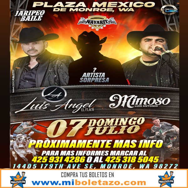 LUIS ANGEL & EL MIMOSO EN PLAZA MEXICO JARIPEO BAILE MONROE WA Mi