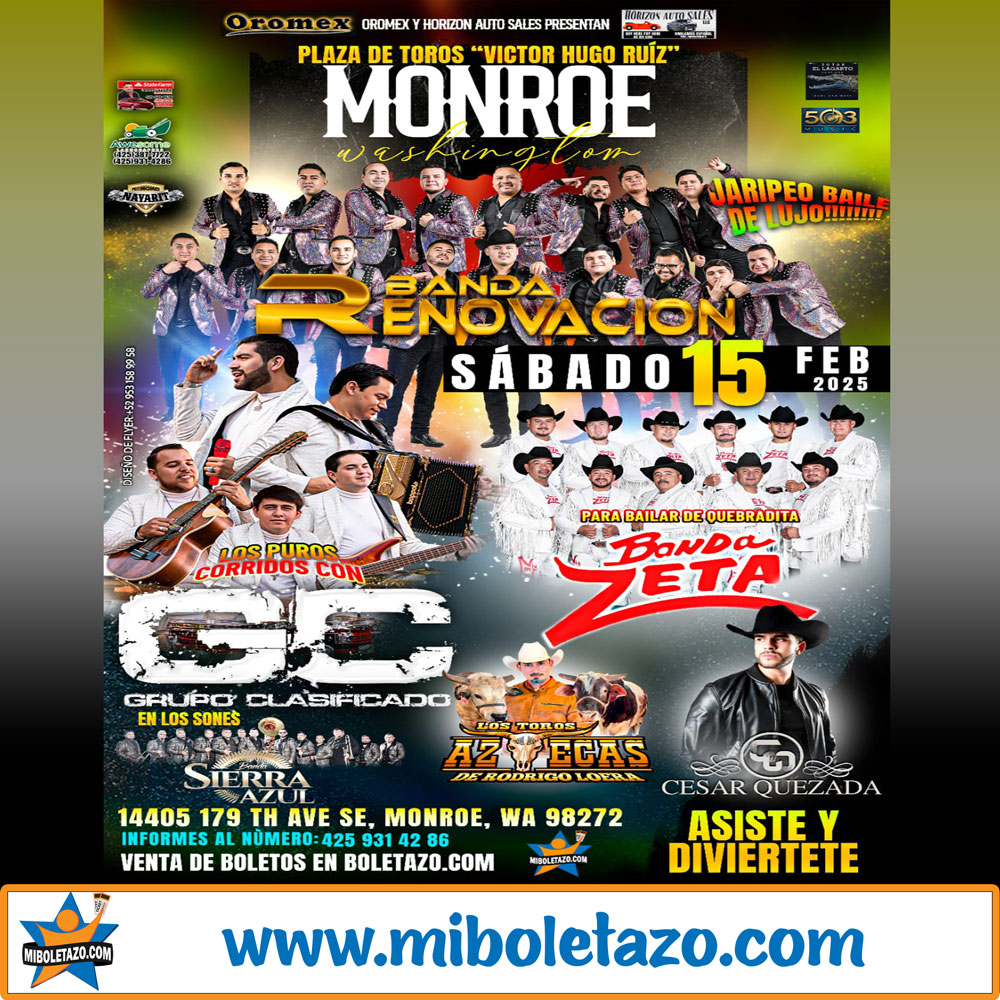 JARIPEO BAILE DE LUJO CON BANDA RENOVACION EN MONROE WA Mi Boletazo